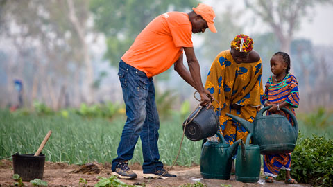 We leverage your monthly gift when you sponsor a child to bring the greatest benefit to your child and the children in their community. Sponsoring a child helps communities become sustainable and self-sufficient, like this farmer in Senegal.